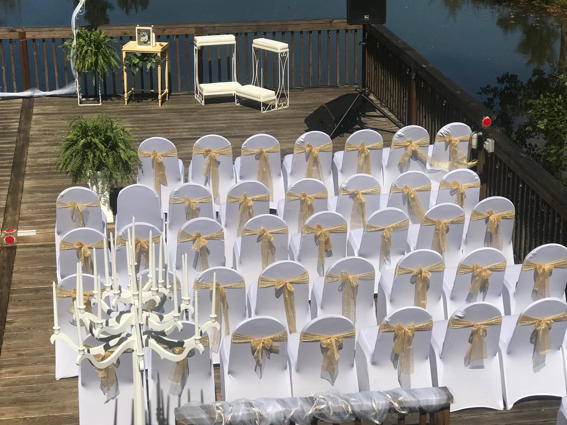 Wedding venue setup